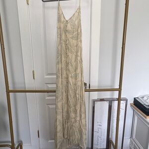The Normal Brand Cream and Green Maxi Dress
